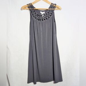 Enfocus Studio Black Cutwork Sleeveless Mini Dress